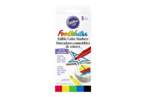FoodWriter Bold-Tip Edible Food Markers, 5-Color Set,foodwriterprimaryboldtipcolorsediblecolormarkerswiltonpeninksetediblepenset4273b