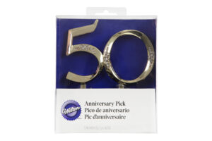 Plastic Gold 50th Wedding Anniversary Cake Topper,gold50thanniversarypickcaketopperanniversary6020b