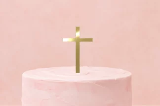 Gold Mirror Cross Cake Decoration,ACTGM-C600