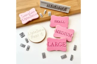 AlphaBakes Medium Uppercase Font 6 Stamp Tiles,FONT6UPPERMEDIU