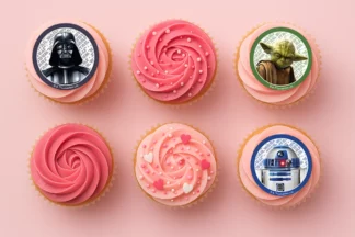 15 PER SHEET 2 Inch 5cm STAR WARS CUPCAKE IMAGE SHEET BSC,CC916410