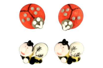 bumble bees and lady bugs sugar decorations,hc-bee