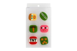 MINECRAFT | SUGAR DECORATIONS | 6 PIECE PACK BSC,FS-MINECRAFT-6PK
