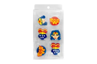 WONDER WOMAN | SUGAR DECORATIONS | 6 PIECE PACK BSC,FS-WONDERWOMAN-6PK