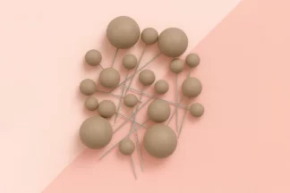 Cream Matte Ball Toppers 20pcs Iconic Cake Art,CRMBT-Q513