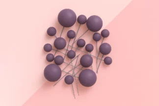 Lavender Matte Ball Toppers 20pcs Iconic Cake Art,LVMBT-Q515