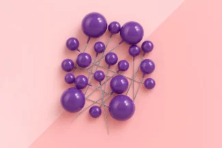 Purple Ball Topper 20PCS Iconic Cake Art,PUBT-20