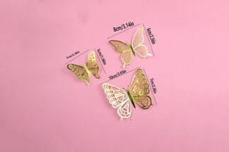 Butterflies Card Stock 12 Pack Gold,SH-BFCG12