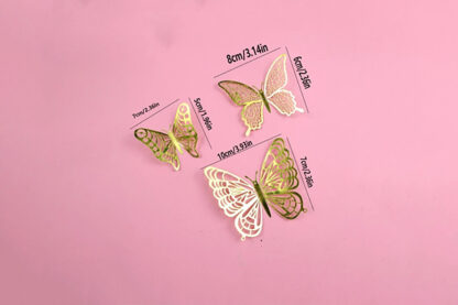 butterflies card stock 12 pack gold,sh-bfcg12