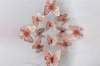Butterflies Card Stock 12 Pack Rose Gold,SH-BFCG10