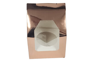 Single Rose Gold Cupcake Box,CPBRG-001