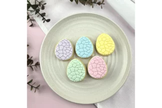 DISC 38mm Easter Egg Cutter and Embosser Set Custom Cookie Cutters,CUT005-38S