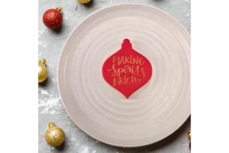 40mm Making Spirits Bright Embosser Custom Cookie Cutters,EMB012S