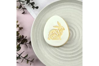 60mm Happy Easter Bunny Embosser Custom Cookie Cutters,EMB760