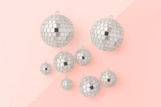 3cm, 4cm, 5cm, 6cm Set of 8Pcs Disco Ball without stick Iconic Cake Art,ICA-DBT0860N