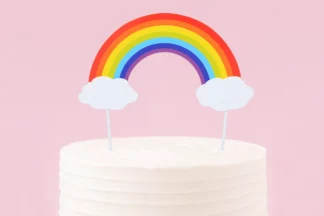 Rainbow Paper Card Cake Topper,UCG-900-008