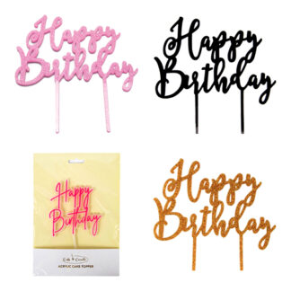 HAPPY BIRTHDAY ACRYLIC CAKE TOPPERS
