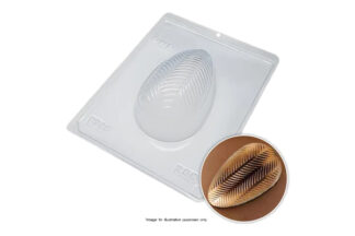 250g Textured Plume Egg Mould BWB,,BWB Feathered Egg Mould 250G 3 Piece,BWB 9335