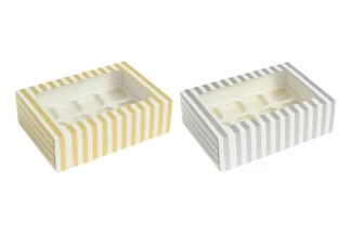 12 Holds Stripe Cupcake Box Iconic Cake Art