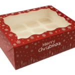 12 Holds Christmas Cupcake Box - 4 Inch Deep Iconic cake Art