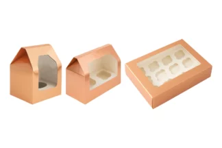 Rose Gold Cupcake Box