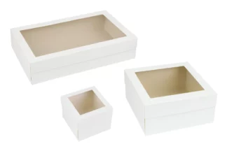 White Cake Box With Window