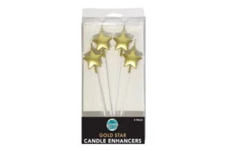 Gold Star Enhancers 4pc Iconic Cake Art,ICC-STARGLD