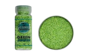 75g Pearl Green Jimmies - Iconic Sprinkles,IS-GRDXJ-100