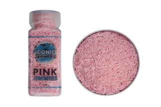 75g Pearl Pink Jimmies - Iconic Sprinkles,IS-PIDXJ-100