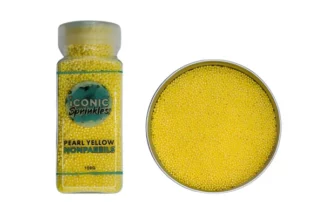 100g Pearl Yellow Nonpareils - Iconic Sprinkles,IS-PYENP-100
