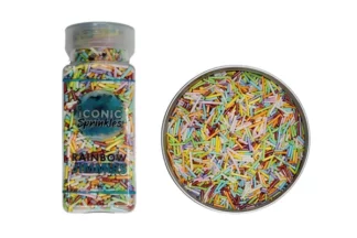 75g Pearl Rainbow Jimmies - Iconic Sprinkles,IS-RIDXJ-100