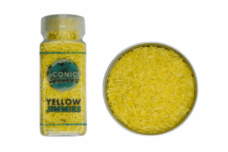 75g Pearl Yellow Jimmies - Iconic Sprinkles,IS-YEDXJ-100