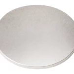 12 Inch SILVER ROUND DRUM MDF CAKE BOARD-MASONITE
