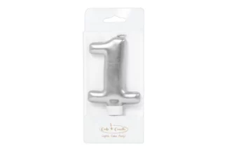 NUMBER 1 SILVER Candle Bake Group,CC-1LGSIL