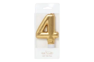NUMBER 4 GOLD Candle Bake Group,CC-4LGGLD