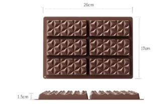Style4 6 Bars Chocolate Silicone Mould,ICA-SLMB0604