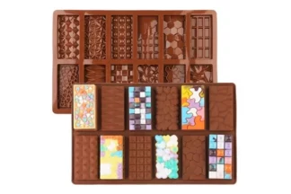 Geometric and Love Shape Chocolate Mould,ICA-GLMB12