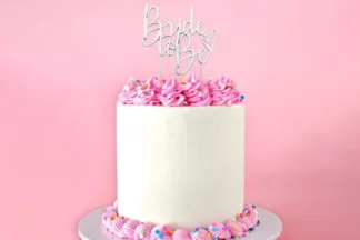 BRIDE TO BE Silver Metal Topper,SCC949098