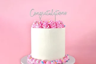 Silver CONGRATULATIONS Metal Topper,SCC949128