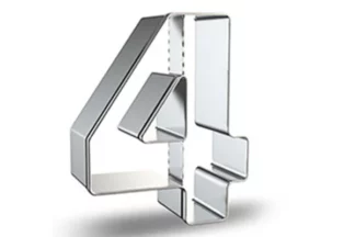 10cm Number 4 Cutter Iconic Cake Art,NUM-04-100