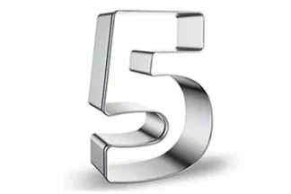 10cm Number 5 Cutter Iconic Cake Art,NUM-05-100