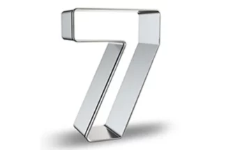 10cm Number 7 Cutter Iconic Cake Art,NUM-07-100