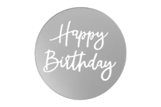6pk SILVER HBD Mirror Topper,SH-HBDMT-S