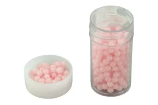 20G 4mm SHINY PINK EDIBLE CACHOUS PEARLS,CPSHPK-304