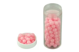 20g 6mm SHINY PINK EDIBLE CACHOUS PEARLS,CPSHPK-306