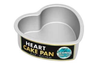 6 Inch x 3 Inch Heart Cake Pan Iconic Cake Art,ICA-PHR-63