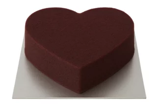 6 Inch Heart Red Velvet Bake Only Cake,BOC-H6-RV