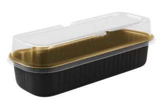 6pcs Black Foil Trays With Lids Iconic Cake Art,ICA-FTBK06