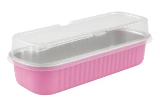 6pcs Light Pink Foil Trays With Lids Iconic Cake Art,ICA-FTPK06