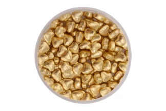 100g Metallic Gold Hearts,IS-MGDHMX